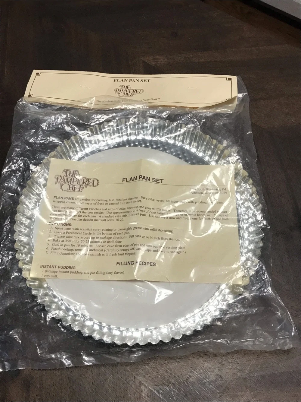 The Pampered Chef Flan Pan Set - Silver